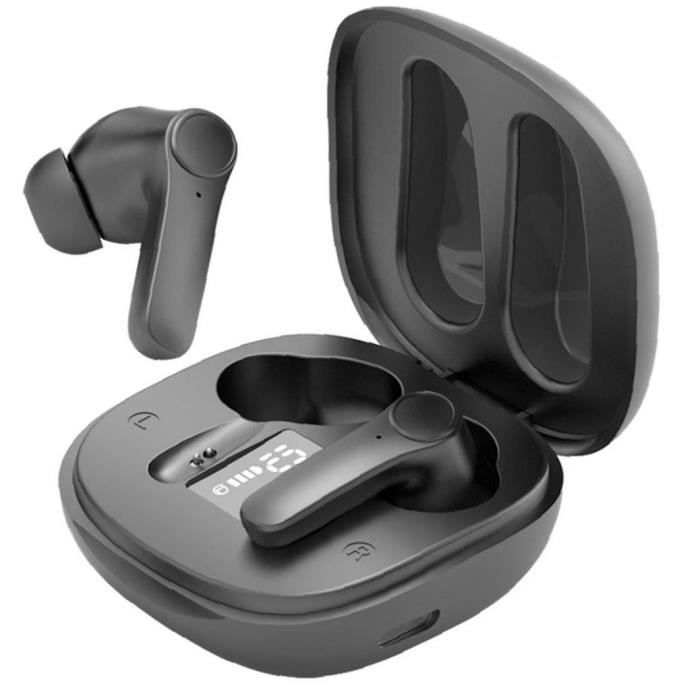 TWS écouteurs sans fil Hi-Fi Smart Control tactile HeadsetEarbudsNoise Noir Cancelling
