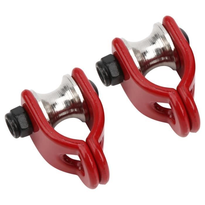 Drfeify Poulie de levage en métal 2 pièces modèle RC simulé poulie de levage câble en acier adapté pour HSP pour voiture sur