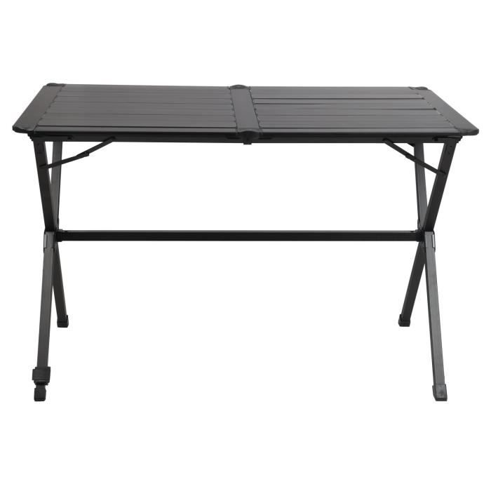 BAYA SUN Table pliante Gap Less - Noir - 4 personnes