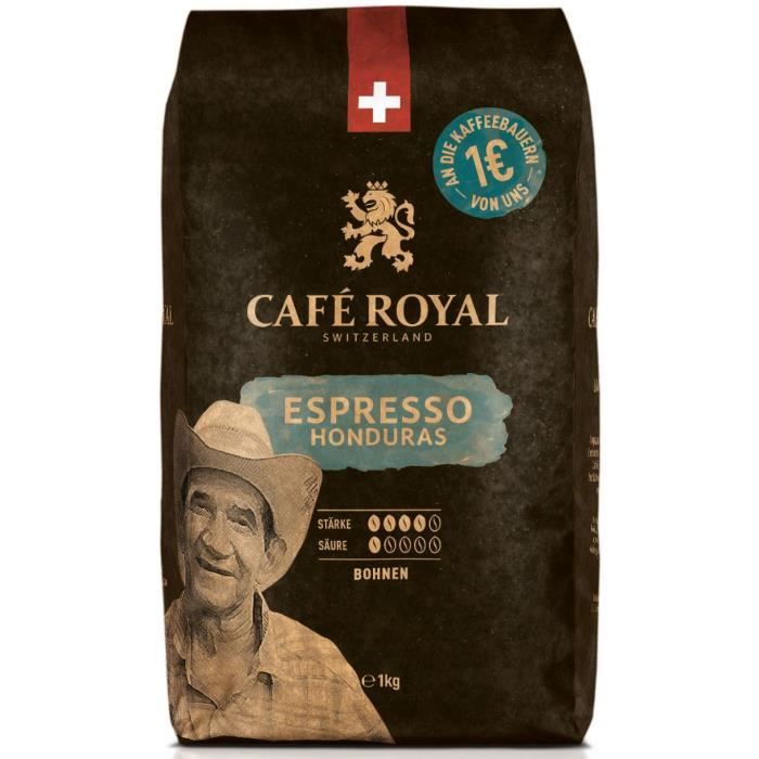 Lot de 4 CAFE ROYAL Grain Honduras Corsé x1kg