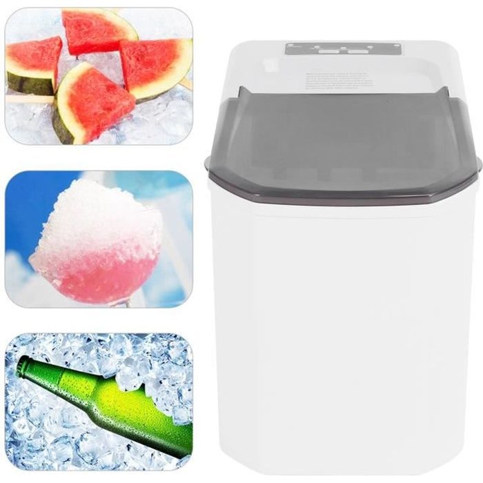 Liya Machine à Glace Électrique Portable Automatique de Comptoir 1,2L pour Bureau Maison