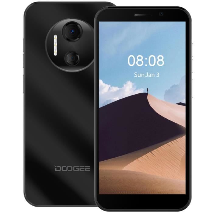 Smartphone DOOGEE X97 Pro 4Go 64Go Android 12 Écran 6.0'' Caméra 12MP Batterie 4200mAh 4G Pas Cher portable Téléphone - Noir