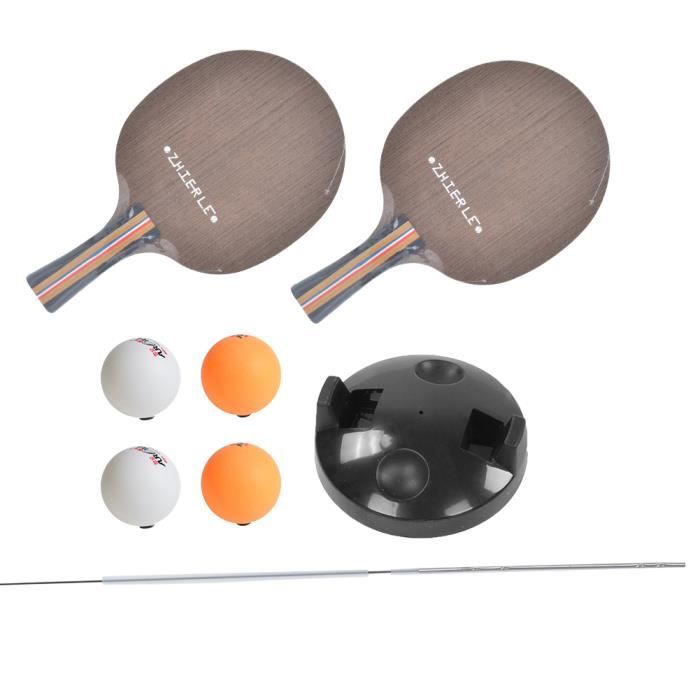 Kit Arbre Souple Élastique avec Balles de Ping-Pong Raquettes Entraîneur pour Enfant Adulte -CET