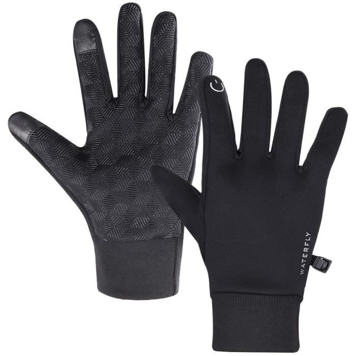 Gant De Sport Homme Gants Hiver Chauffants Thermique À Écran Tactile Anti-Dérapant Coupe-Vent Sports