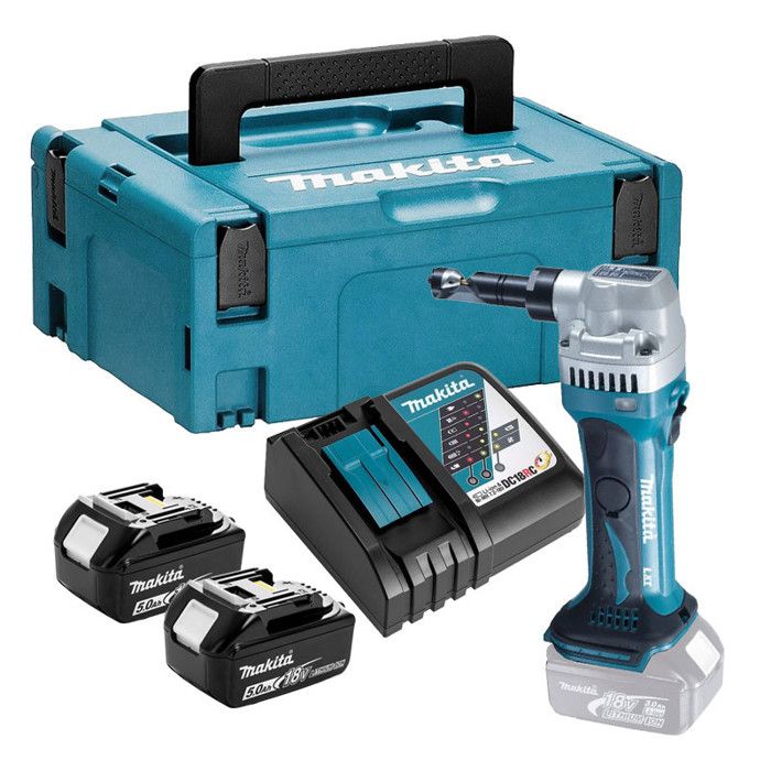 Makita - Grignoteuse 18 V Li-Ion 5 Ah 1900 cps-min avec coffret - DJN161RTJ
