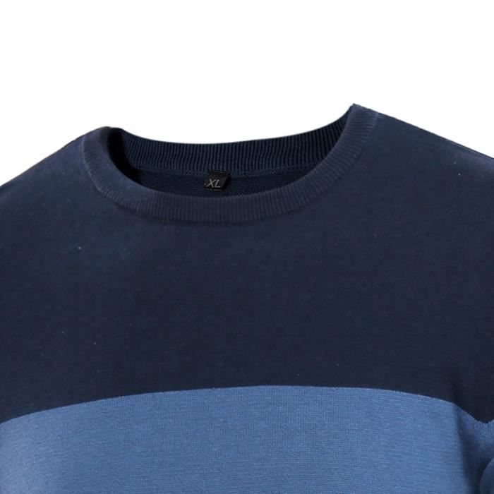 Pull Homme Marque Luxe Dégradé de Couleur Pour Pullover Homme Chandail Homme