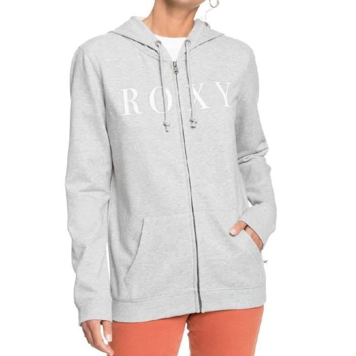 Sweat gris femme Roxy Day Breaks Zip