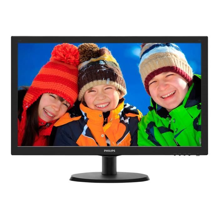 Philips V-line 223V5LSB2 Écran LED 21.5- 1920 x 1080 Full HD (1080p) 200 cd-m² 600:1 5 ms VGA noir texturé, ligne de contour…