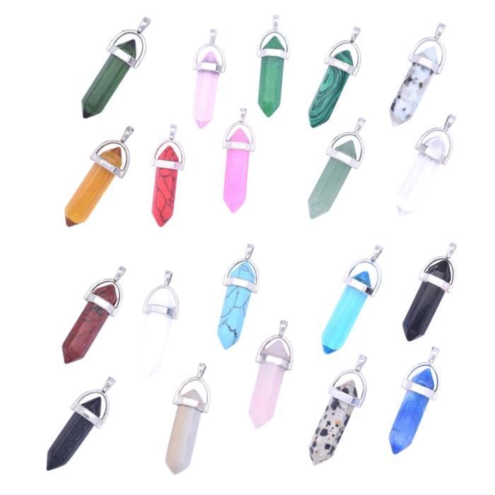 20 pièces fabrication de bijoux naturels accessoire pierre précieuse cristal de guérison Jade artisanat PENDENTIF VENDU SEUL