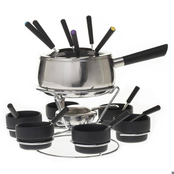 Service à fondue avec plateau tournant pour 6 personnes