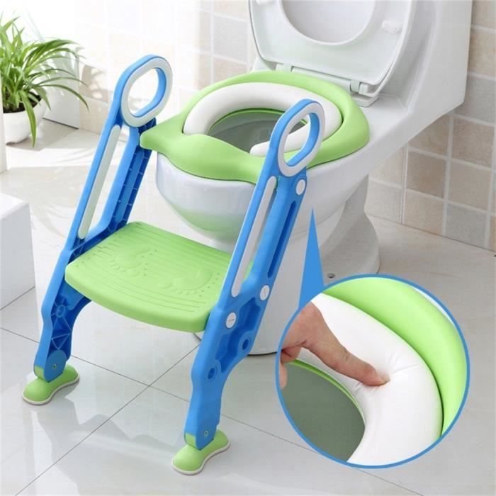 Réducteur de WC bébé enfant Siège de toilette échelle Chaise Step Pot éducatif Bleu-violet VINTEKY®