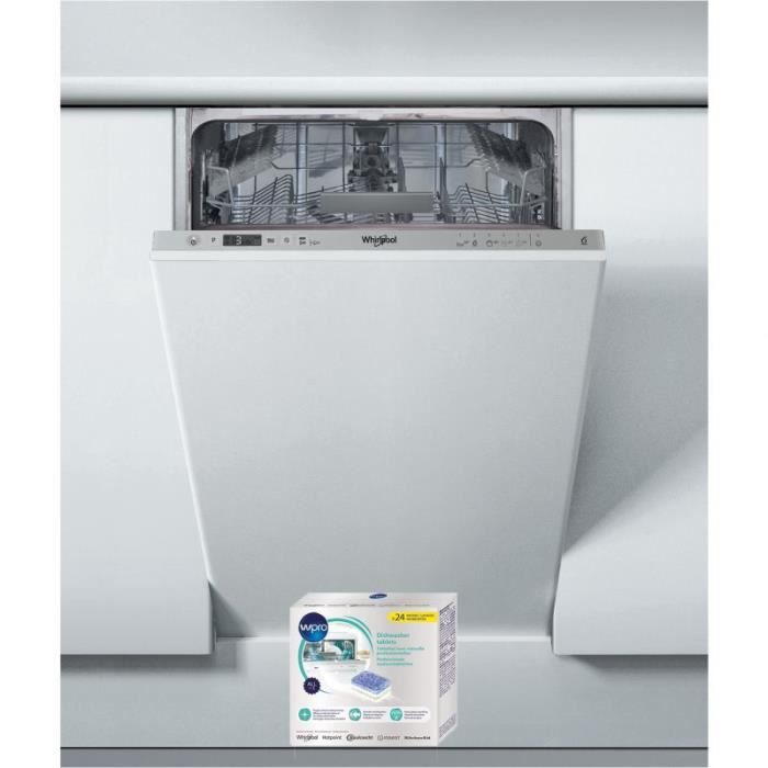 WHIRLPOOL Lave-vaisselle tout intégrable encastrable 47dB A+ 10 COUVERTS 6eme sens