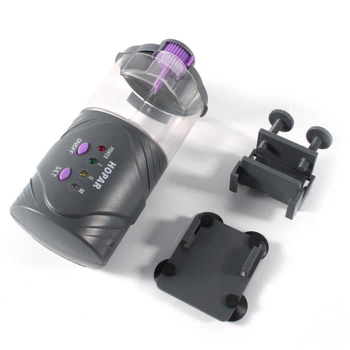 Distributeur De Nourriture Aquarium Réservoir Automatique Alimentateur Poisson DC Micro-moteur HOPAR H-9000 --YY