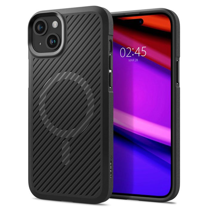 Coque arrière - Spigen - Core Armor - iPhone 15 Plus - Noir mat - Protection militaire