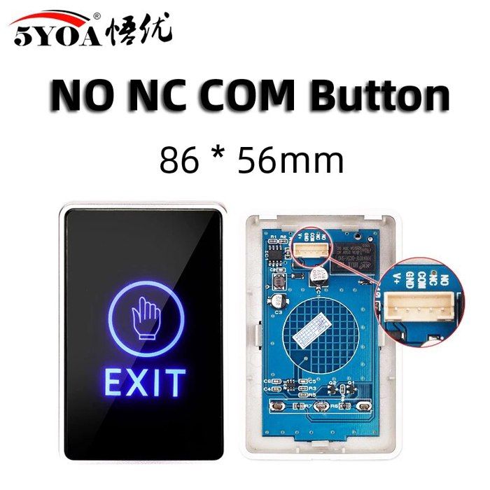 Bouton Poussoir Interrupteurs De Porte Tactiles, Porte Entrée, Bouton De Sortie De Porte à Capteur Tactile Interrupteur à Panneau Avec Système De Contrôle D'accès De Porte à Domicile à Lumière LED Commutateur Bouton Poussoir Interrupteurs De Porte Tactiles, Porte Entrée, Bouton De Sortie De Porte à Capteur Tactile Interrupteur à Panneau Avec Système De Contrôle D'accès De Porte à Domicile à Lumière LED Commutateur