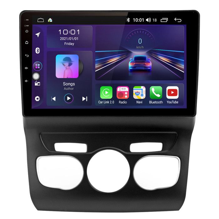 Junsun Autoradio Android 12 pour Citroen C4 C4L DS4 (2013-2017) [1G+32G] Carplay, Android Auto, GPS, WiFi, Bluetooth, FM,GPS