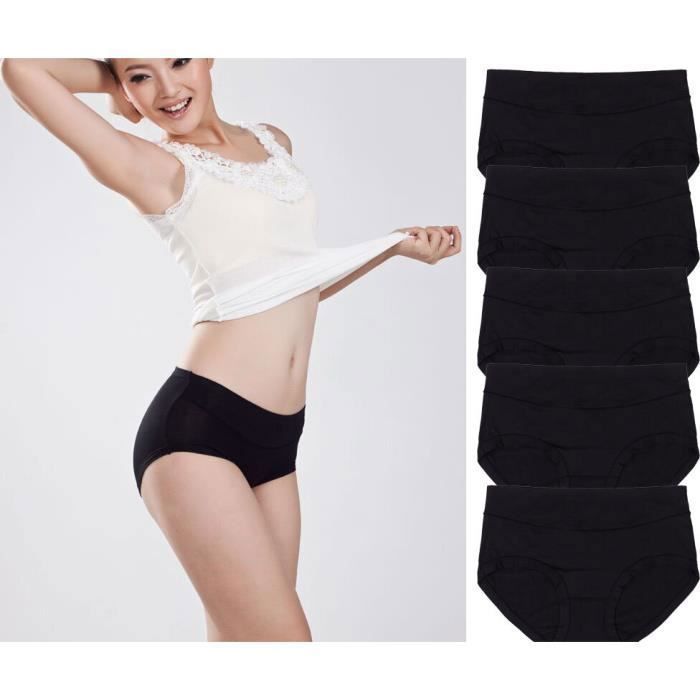 Culotte Menstruelle En Coton Femme - Taille Haute Ventre Plat - Flux Abondant Et Post-accouchement