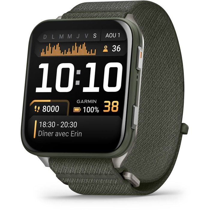 Montre connectée GPS - GARMIN - Venu X1 - Vert mousse