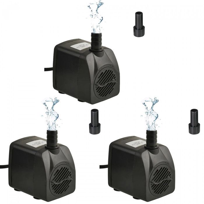 Meilleurs prix pour 3x Pompe a Eau Submersible Reglable 800L H 16W Ideale pour Hydroponie Fontaine Aquarium et Bassin Cable 15m Purewave