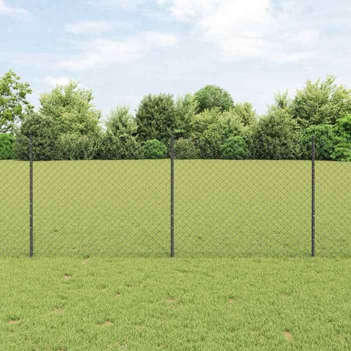 vidaXL Set de Clôture de Jardin 2 pièces Métal recouvert de plastique - vue 2