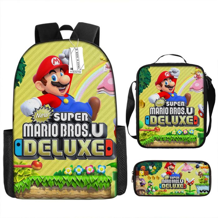 Super Mario Backpack Sac A Dos Mario Bros Mario Backpack Super Mario Bros Twin Compartment School Bag Rucksack New