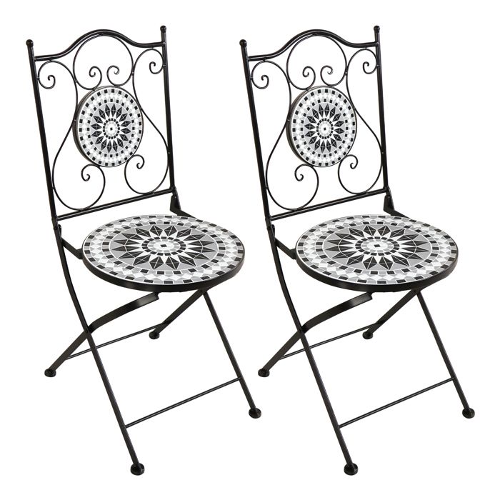 AXI Amélie 2 Chaises Bistrot Ensemble 2 chaises Bistrot Noires et Blanches Pliantes Salon de Jardin Bistrot Chaises Bistrot AXI Amélie 2 Chaises Bistrot Ensemble 2 chaises Bistrot Noires et Blanches Pliantes Salon de Jardin Bistrot Chaises Bistrot