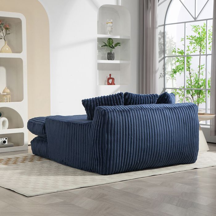 Canapé Cloud Couch 1 place Velours côtelé bleu marine salon appartement bureau Canapé Cloud Couch 1 place Velours côtelé bleu marine salon appartement bureau