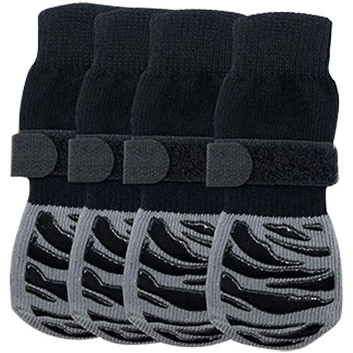 Chaussettes antidérapantes pour chien pour trottoir chaud/froid bottes double face pour chien et protège-pattes pour éviter