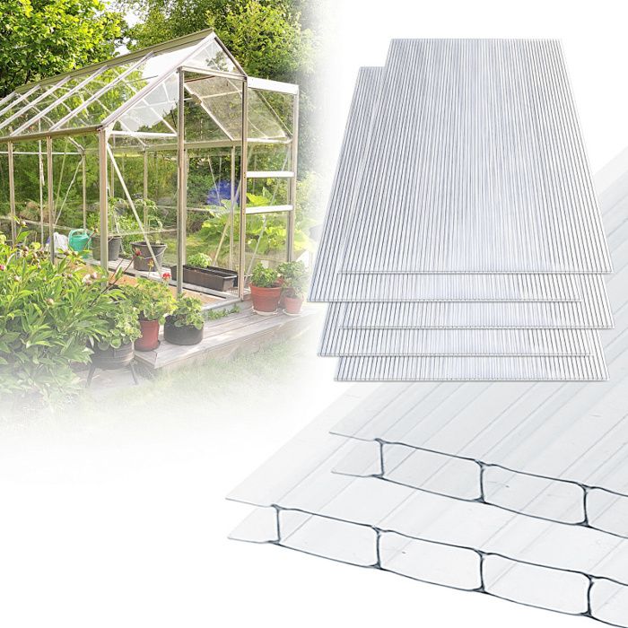 Daromigo 5x Plaques de Polycarbonate Creux 8mm 121x60,5cm découpe 3 — free download