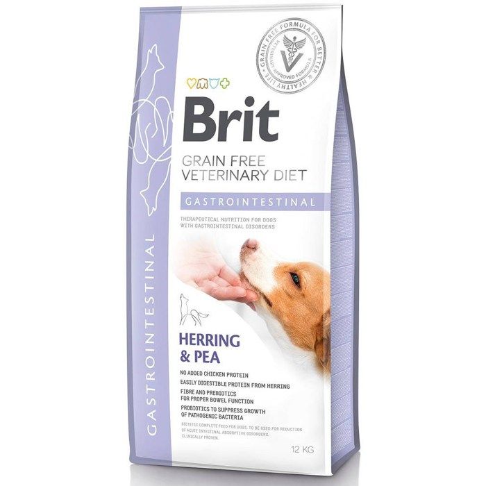 Nourriture sèche pour chiens gastro-intestinale - BRIT - Sans céréales - Hareng hydrolysé - 12 kg - Prébiotiques Nourriture sèche pour chiens gastro-intestinale - BRIT - Sans céréales - Hareng hydrolysé - 12 kg - Prébiotiques