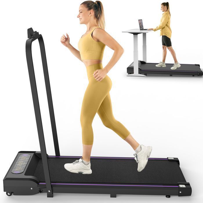 Tapis roulant pliable - Memkey - 108 x 48 x 90 cm - Noir - 25 PS 1-8 km/h LED