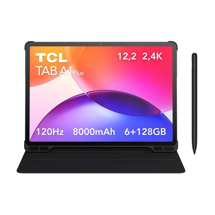 TCL Tablet TAB A1 Plus 12.2 2.4K 120Hz Snapdragon 4 Gen 2 6GB RAM 128GB Android 16 Wi-Fi 5 Space Blue