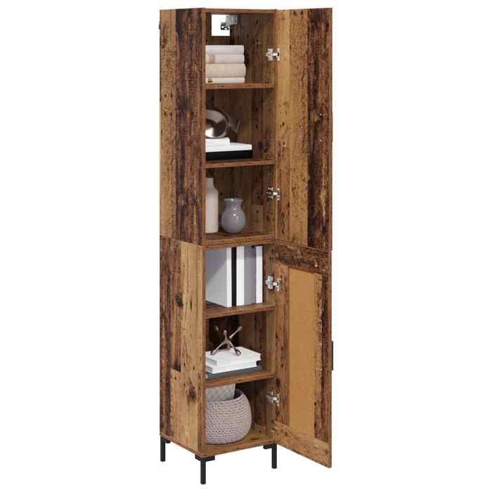 (9597)Moderne Haut Cabinet MEUBLE DE SEJOUR Bois Ancien 695x34x180 cm Bois dingénierie poid:30.97 kg
