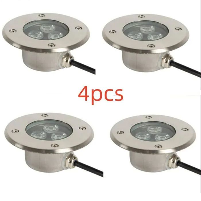 Spot led encastrable exterieur 4pcs 10x4cm 3w - Roame - ipx68 étanche corps en acier inoxydable lumière chaud lumière solaire exté