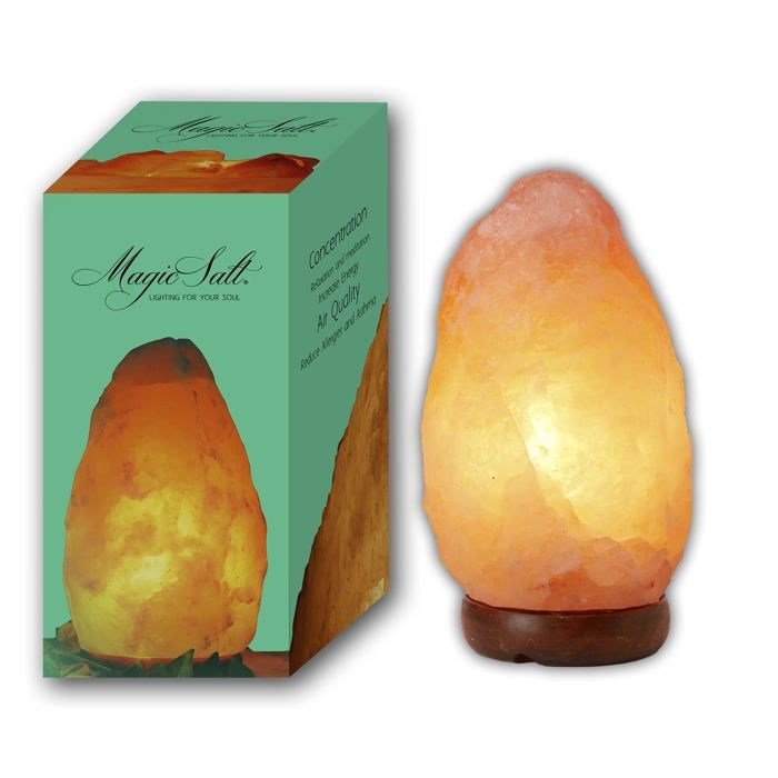 Lampe au sel de lHimalaya avec variateur et ampoule LED - Magic Salt® Lighting For Your Soul (2-3 kg)