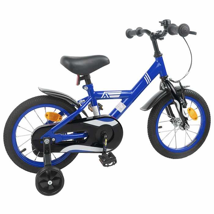 BESTLIFE Vélo pour Enfants 16 Pouces pour 4-6 ans Bleu foncéavec manuel de montage（46937120）VIDAXL