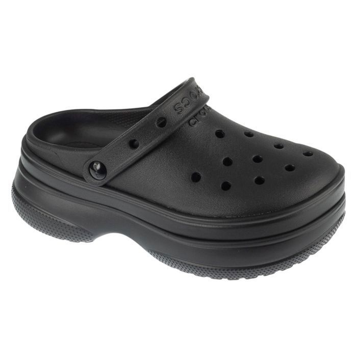 Tongs Femme - Noir - Crocs Classic Stacked Clog
