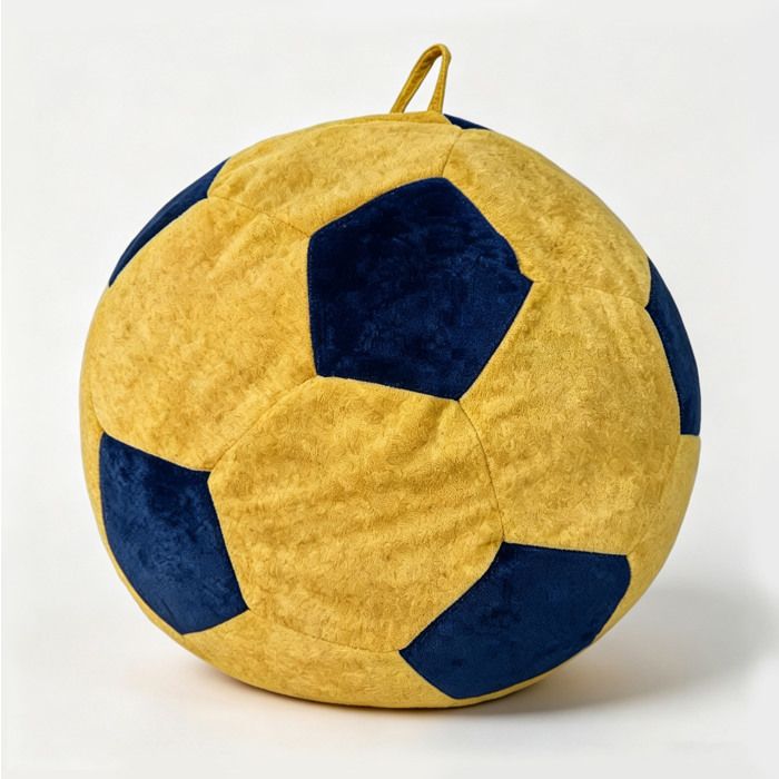 Fauteuil pouf ballon de foot – Multicolore – Flanelle mousse à mémoire de forme – Intérieur