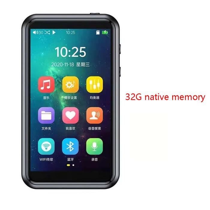 MP3 Avec Radio FM Et Enregistrement Lecteur Audio Vidéo MP3-MP4 GENERIQUE Lecteur De Musique Mp3 Mp4 32 Go Avec Fonctions Jeu D'enregistreur Radio - Noir Lecteur Musique Portable écran 1.8