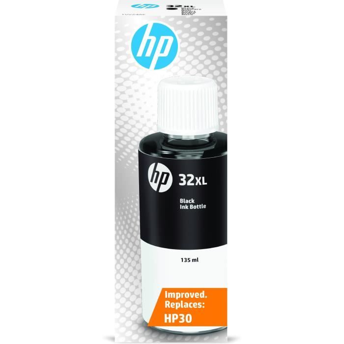 Cartouche dencre Hp HP 32XL Bouteille dencre Noire grande capacité Authentique 135 ml (1VV24AE) pour HP Smart Tank Plus 455 / 457