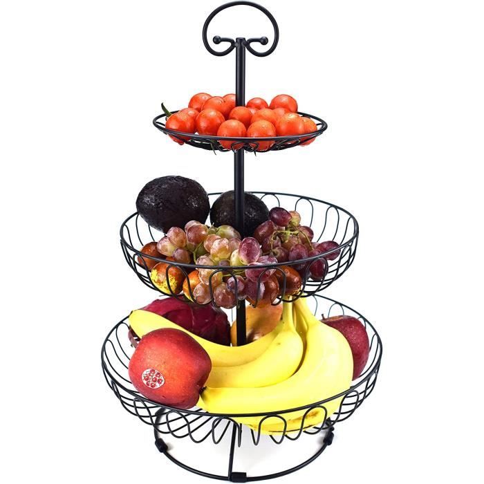 Ozonlife Corbeille a Fruit 3 Etages en Céraique, Corbeilles à Fruits
