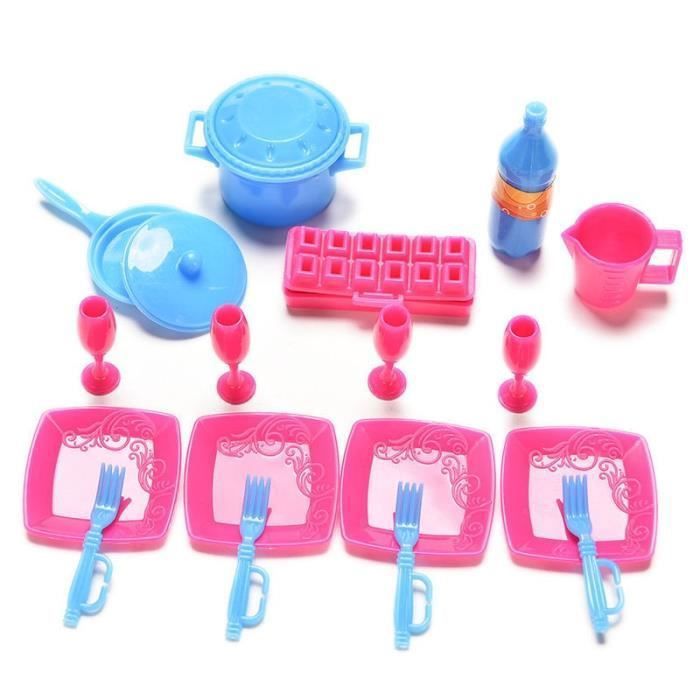 Jeu De Cuisine Enfant DeAO – Chef Complet Avec 3 Casseroles Inox, 5 Aliments à Découper, Ustensiles & Planche, Jeu De Rôle 3-8 Ans