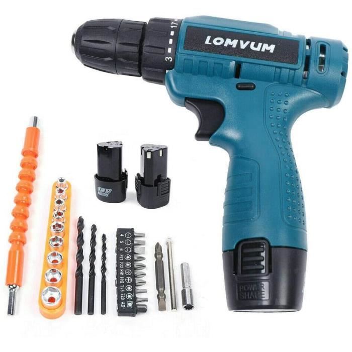 Perceuse Visseuse Sans Fil BLACK+DECKER 18V – Avec 2 Batteries Et Boîtier