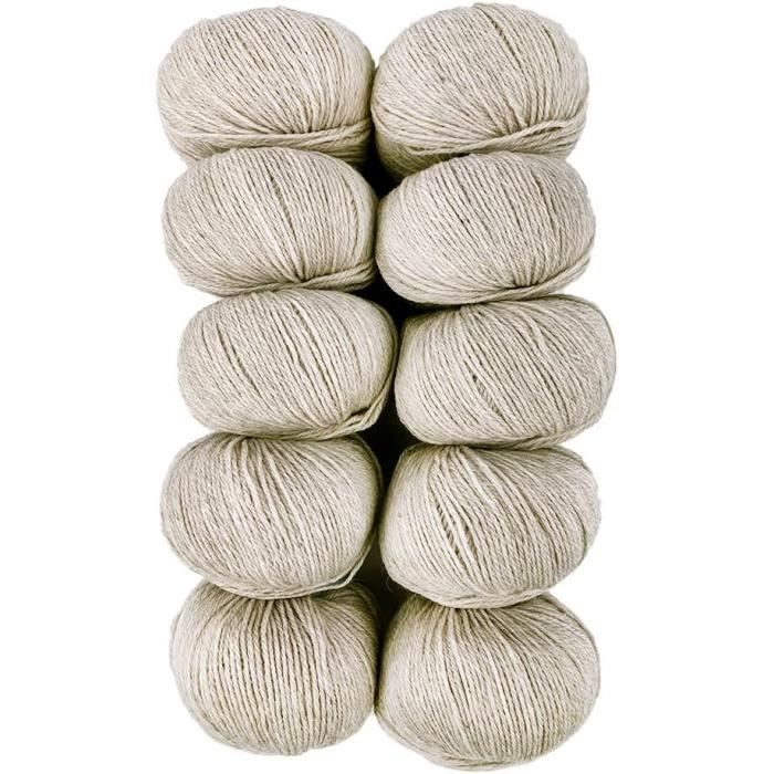 10 Pelotes De Laine Bergère De France – Bruyère – Mérinos & Acrylique