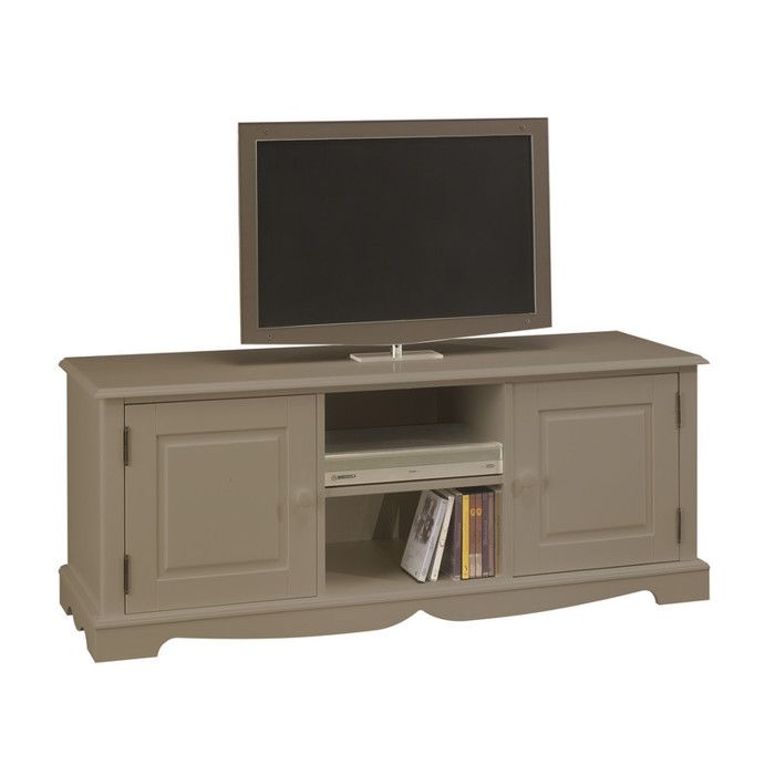 Meuble TV 60 Pouces - ACTUAL DIFFUSION - Taupe - 2 Portes - 6 Niches - 142.4 x 55.5 x 46 cm Meuble TV 60 Pouces - ACTUAL DIFFUSION - Taupe - 2 Portes - 6 Niches - 142.4 x 55.5 x 46 cm