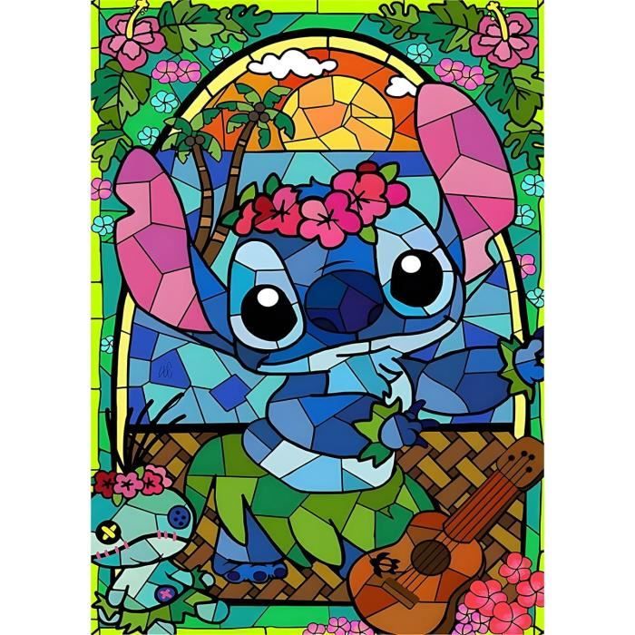 QENSPE Peinture Diamant Adulte, Souris Rose Diamond Painting 5D Complet, Fleur Diamant Kit Enfants, Diamant Strass Point De Croix Cristal Painting Pour Murale Décoration 30x40cm