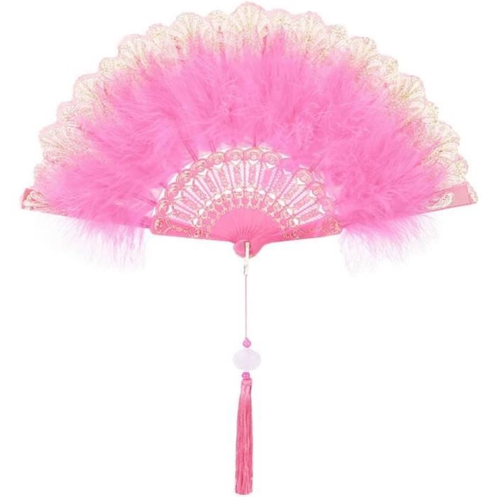 Éventail Ancien Ou Vintage à Plumes - Objet De Décoration