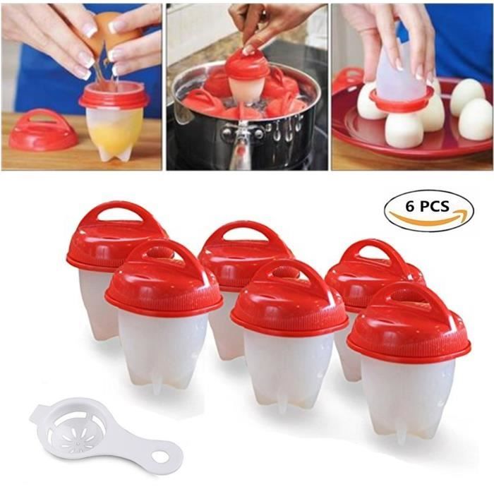 10PSC Egg Cooker Coquetier Gel de Silice de Qualité Alimentaire + 1 séparateur de jaune doeuf