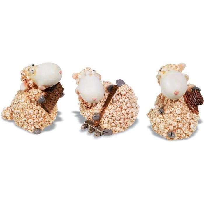 Lot De 3 Figurine Statuette Mouton Rigolo Cdiscount Maison