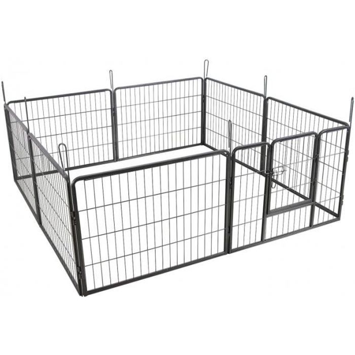  Helloshop26 3712018 Parc Enclos Cage pour Chien/Chiot 163 x 163 cm